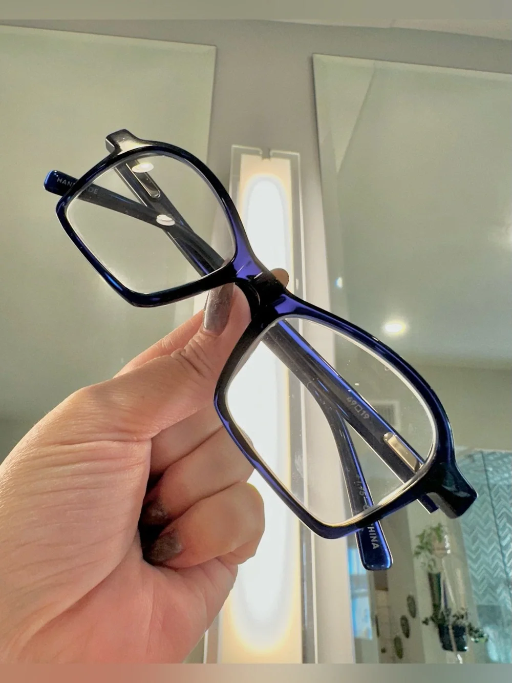 Eyebobs Sparkler Deep Blue Transparent Reading Glasses/Eyeglasses VGUC +1.75